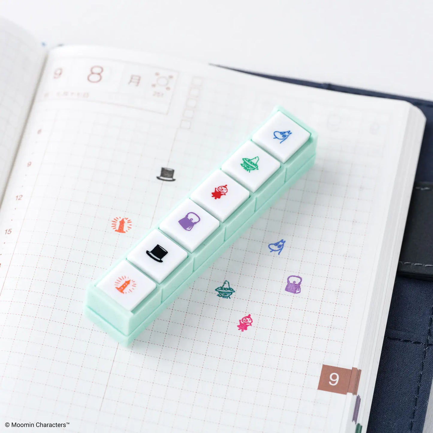 PRE-ORDER Kodomo no Kao x Hobonichi: Pochitto6 Push-Button Stamp (Moomin) , 2026 Hobonichi Accessories