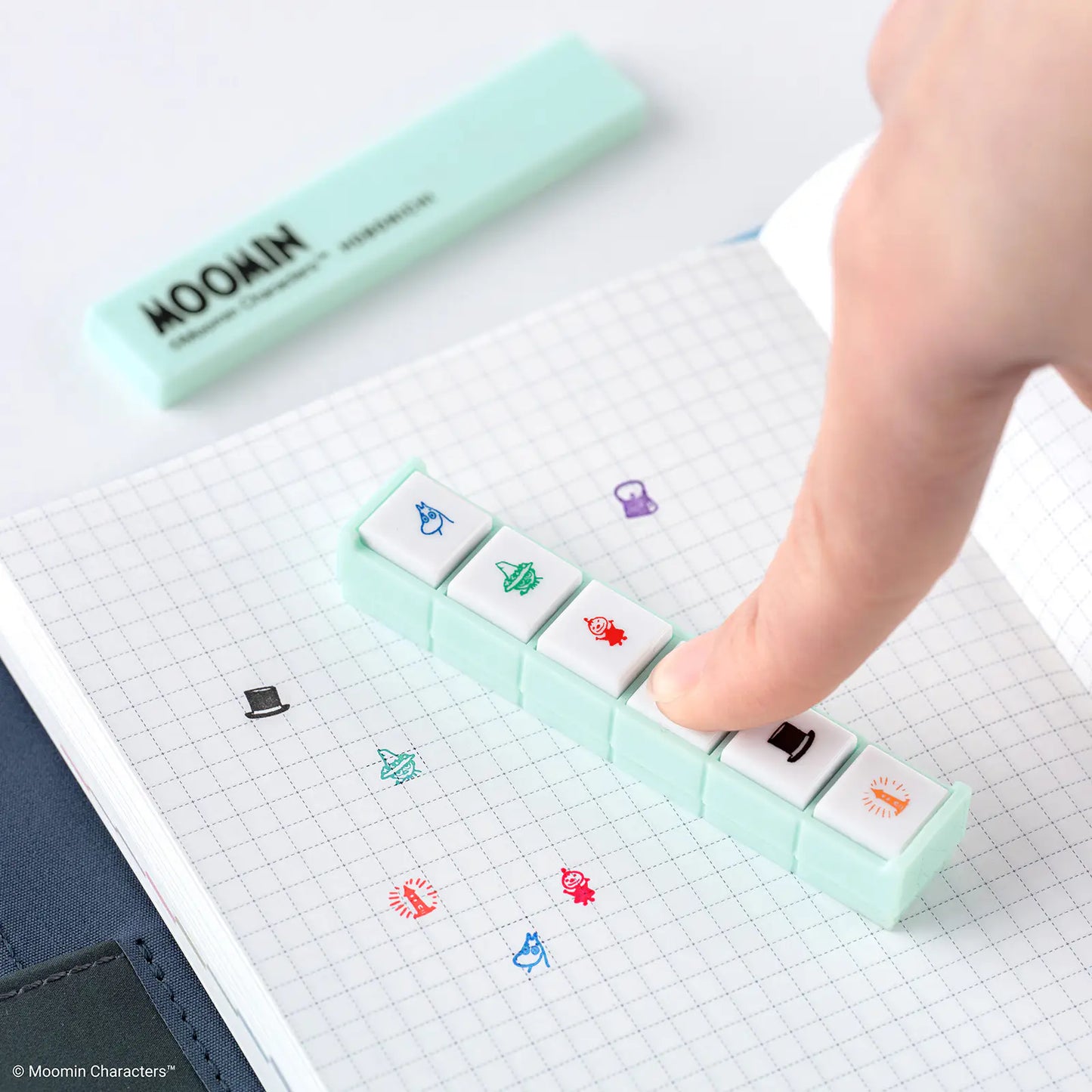 PRE-ORDER Kodomo no Kao x Hobonichi: Pochitto6 Push-Button Stamp (Moomin) , 2026 Hobonichi Accessories