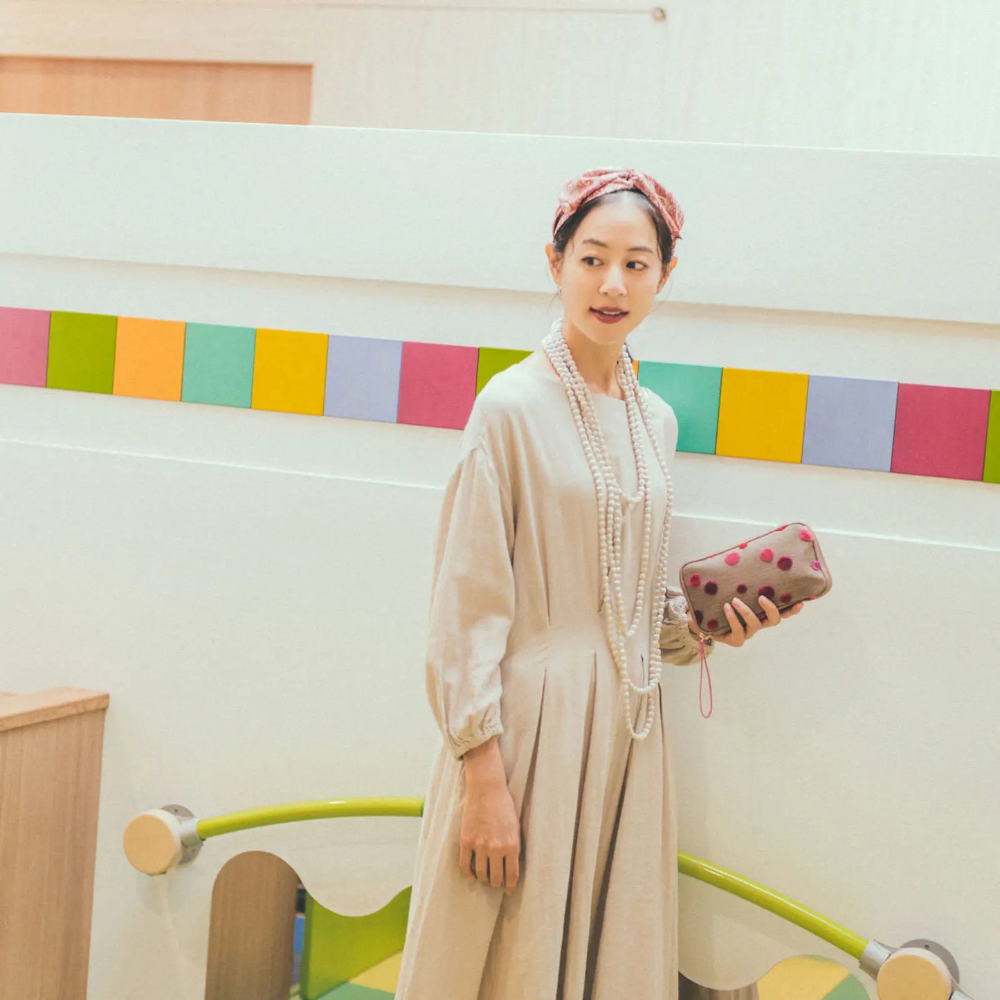 Koyaguchi Pile Fabric: Pink Sparkle Small Drawer Pouch, Hobonichi Small Drawer Pouch