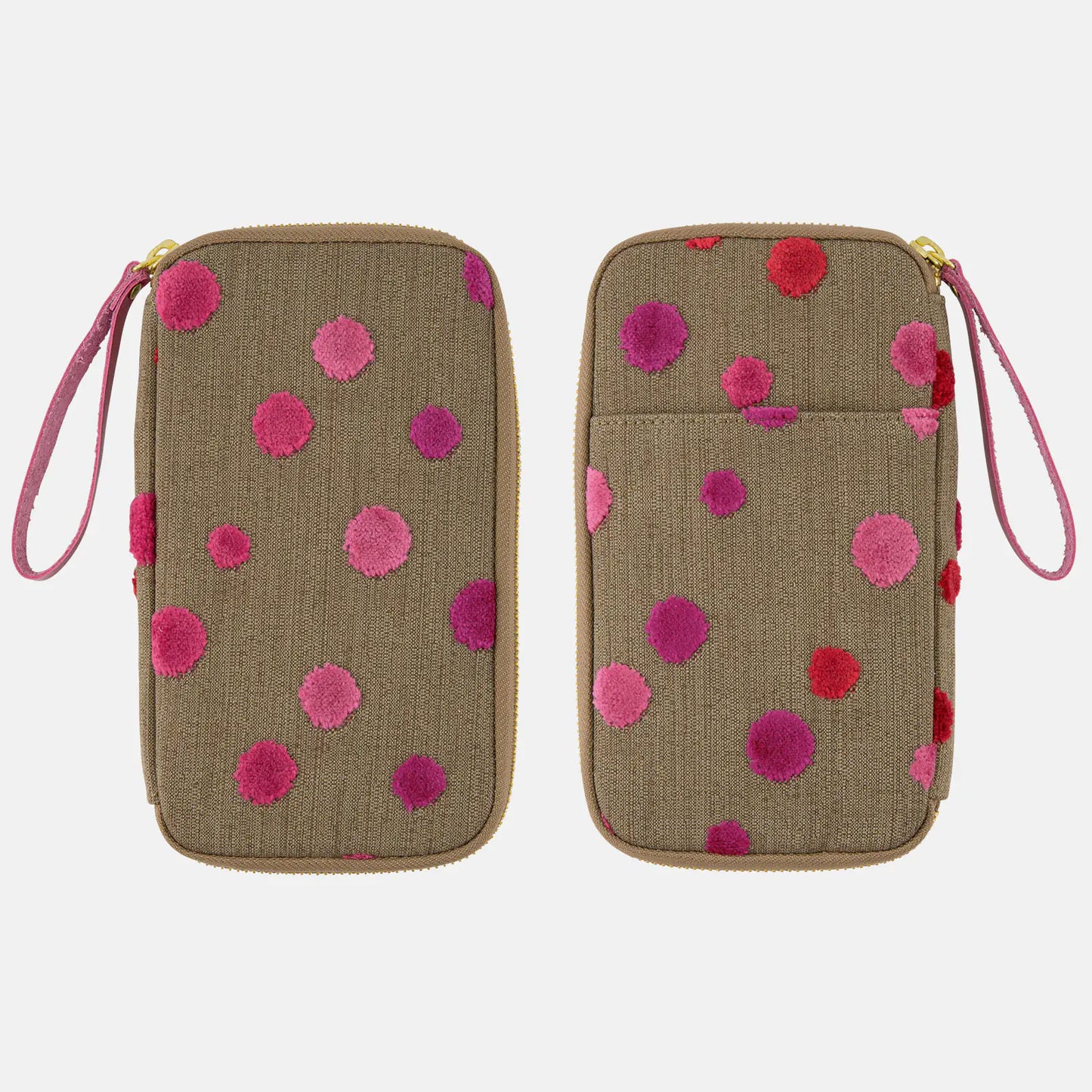 Koyaguchi Pile Fabric: Pink Sparkle Small Drawer Pouch, Hobonichi Small Drawer Pouch