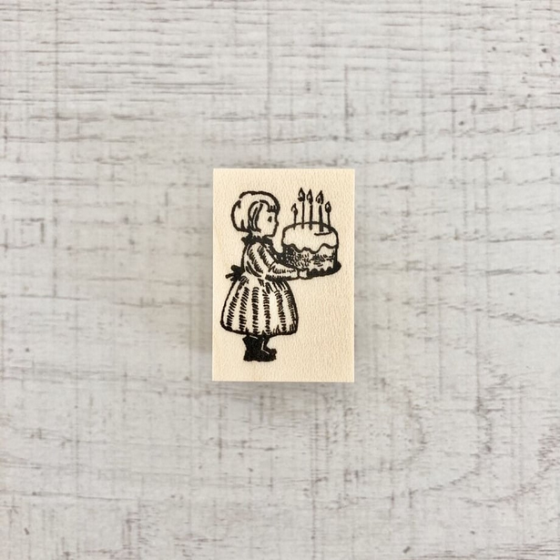 Krimgen Wooden Rubber Stamp - Happy Birthday -, Krimgen stamp