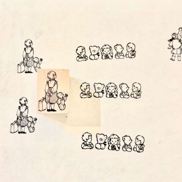 Krimgen Wooden Rubber Stamp - Departure -, Krimgen stamp