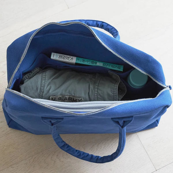 Kurashiki Hampu Canvas Briefcase - Grayish White -