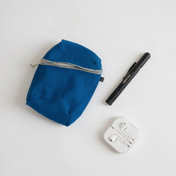 Kurashiki Hampu Canvas Pouch - S Size / Indigo Blue -, Japanese canvas pouch