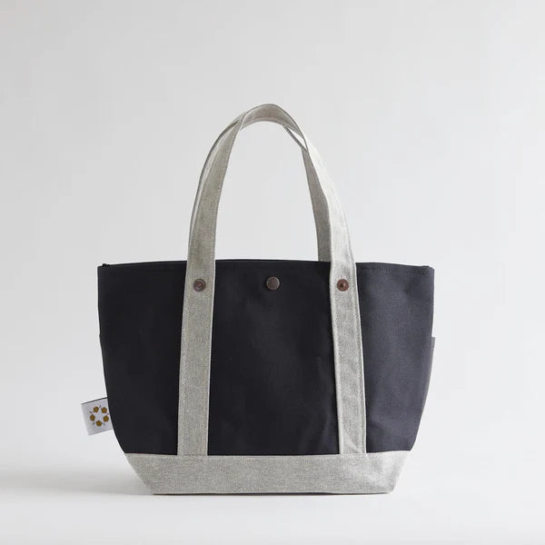 Kurashiki Hampu Canvas Tote Bag - Black -, Japanese canvas tote bag