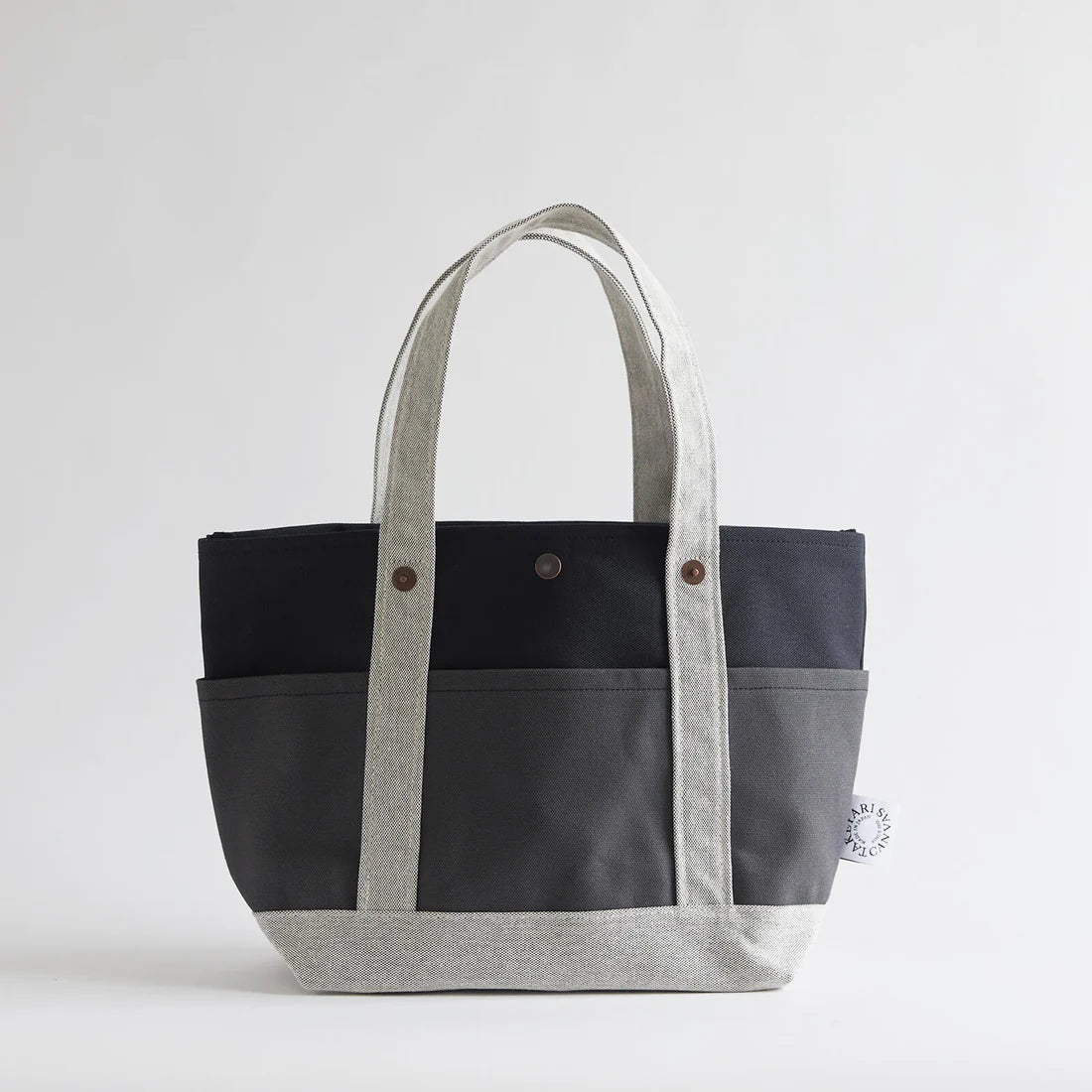 Kurashiki Hampu Canvas Tote Bag - Black -, Japanese canvas tote bag