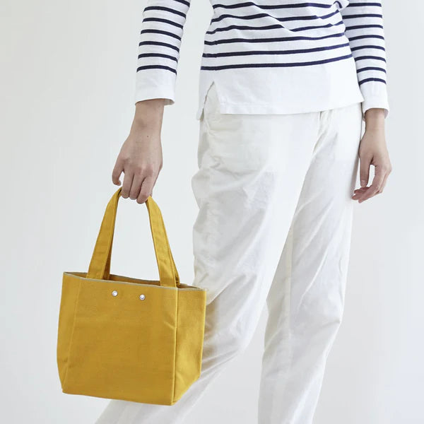 Kurashiki Hampu Canvas Tote Bag - Small Size / Safflower Red -, Japanese canvas tote bag