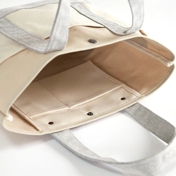 Kurashiki Hampu Canvas Tote Bag - Beige -, Japanese canvas tote bag