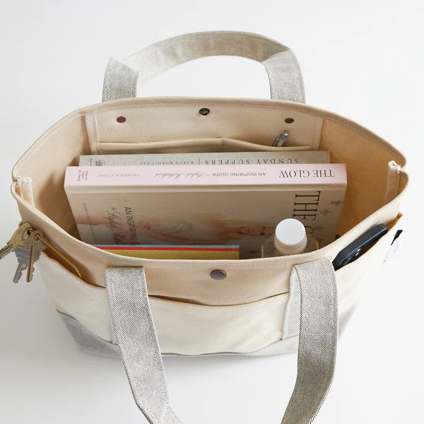Kurashiki Hampu Canvas Tote Bag - Beige -, Japanese canvas tote bag