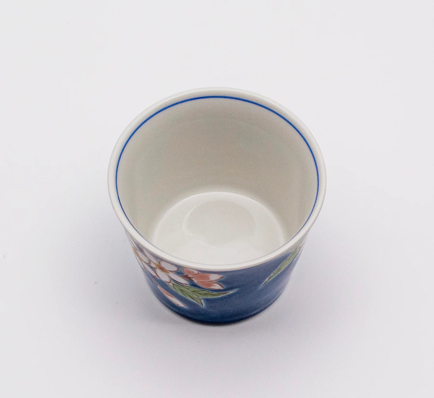 Kutani Yaki(ware) Choko (small sake cup) - Cherry Blossom -