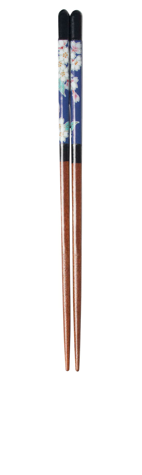 Kutani Yaki(ware) × Wakasa-nuri(Wakasa Lacquerware) Chopsticks 23cm - Cherry Blossom / Black -