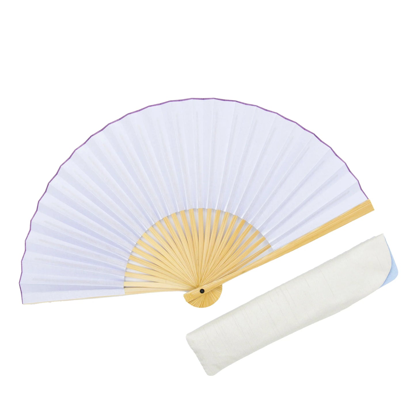 Kyo-sensu (Japanese folding fan) for Women - Traditional Japanese Color / Fuji-iro (Wisteria Color) -, Made in Kyoto, Japan, Kyoto sensu