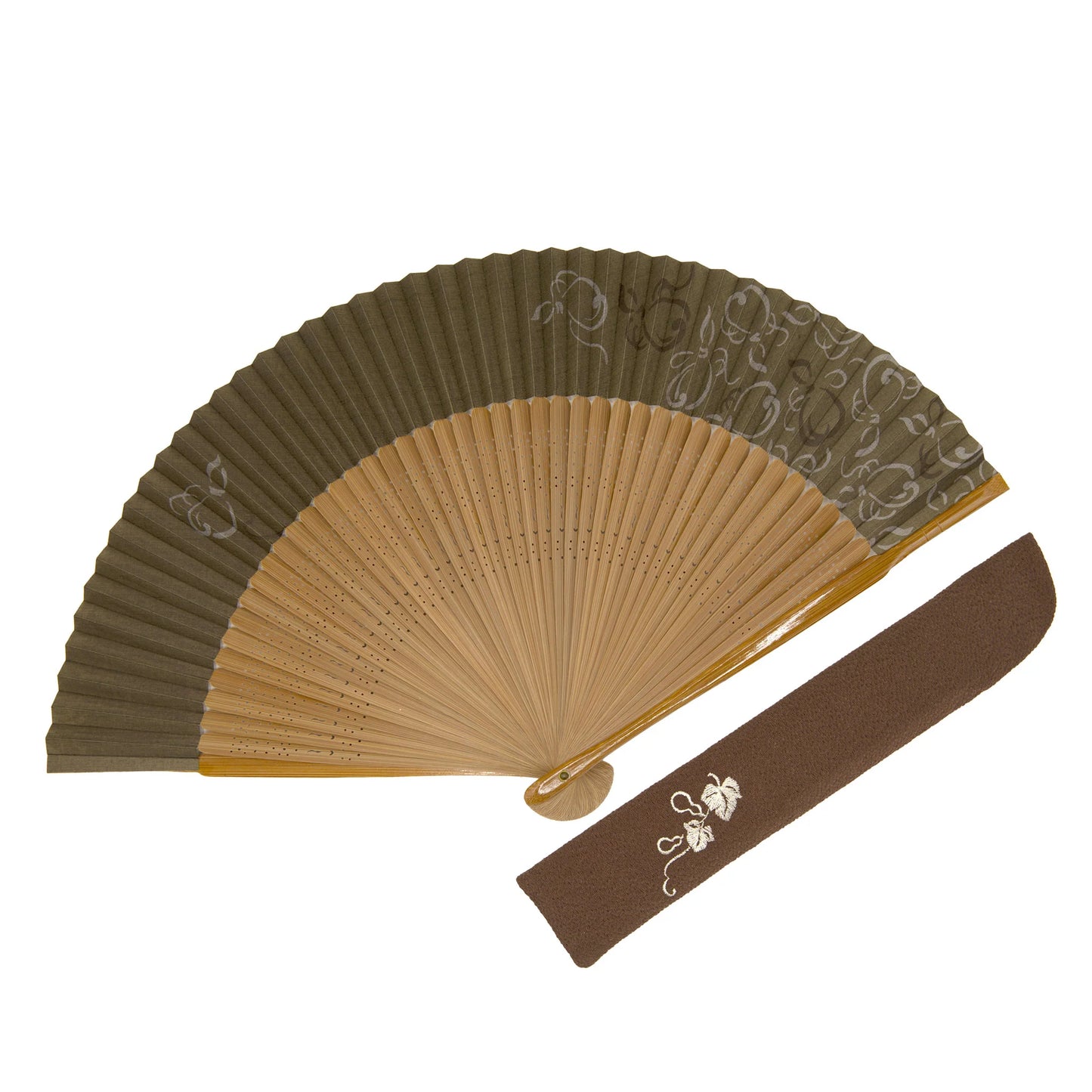 Kyo-sensu (Japanese folding fan) for Men - Gourd - , Made in Kyoto, Japan , Kyoto sensu