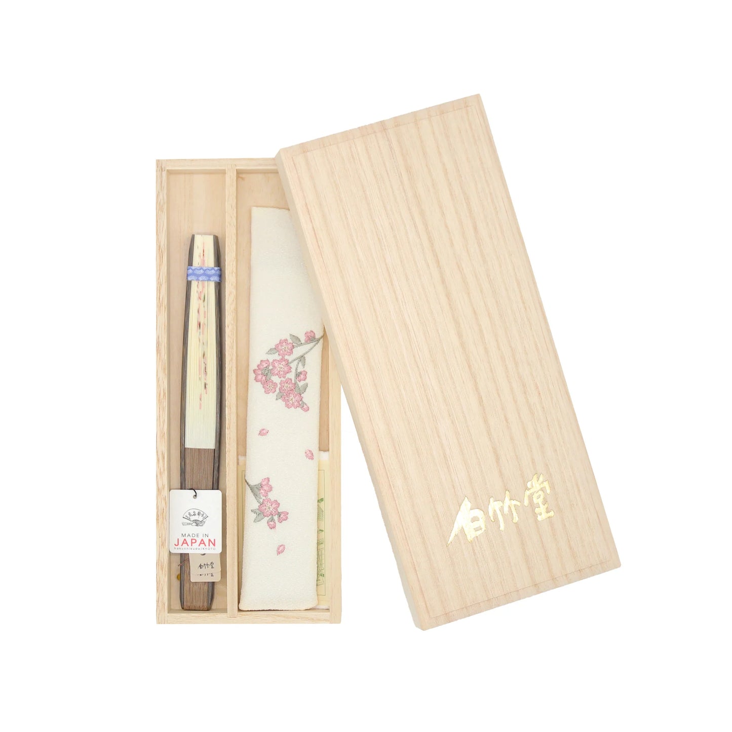 Kyo-sensu (Japanese folding fan) for Women - Asiatic Dayflower - , Made in Kyoto, Japan , Kyoto sensu