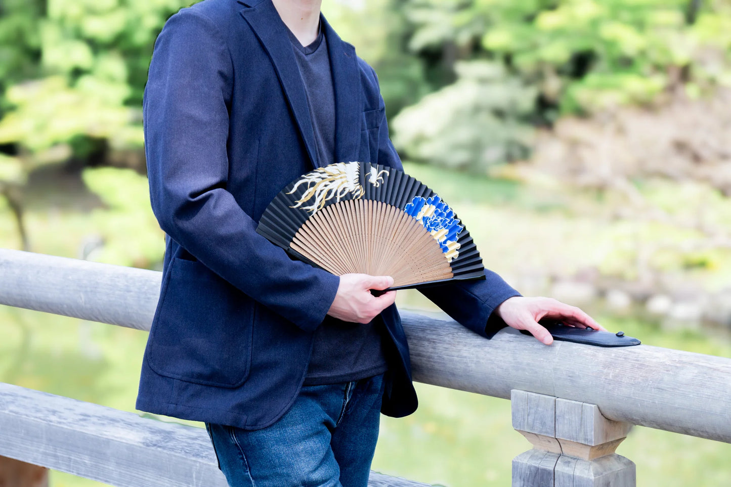 Kyo-sensu (Japanese folding fan) for Men - Dragon -, Made in Kyoto, Japan, Kyoto sensu