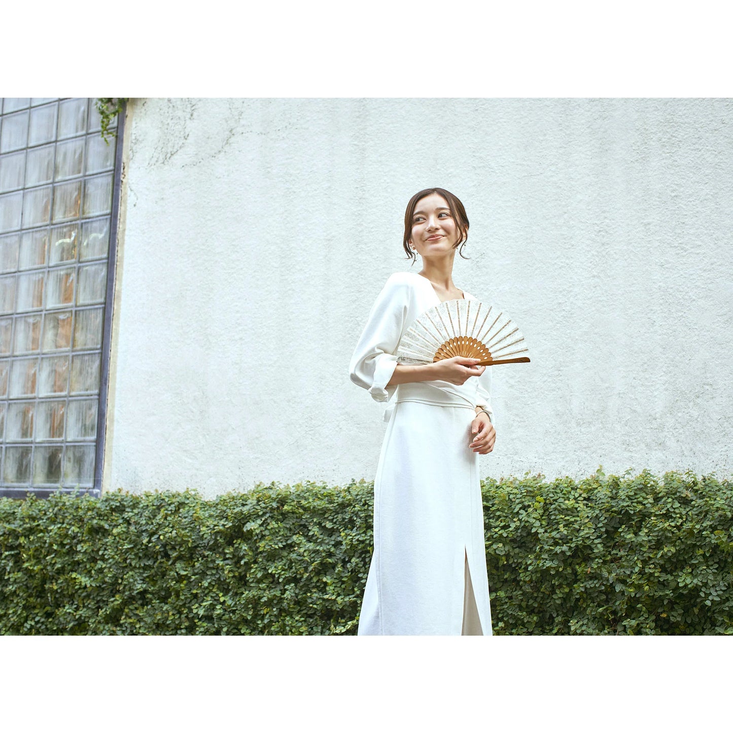 Kyo-sensu (Japanese folding fan) for Women - Silk Lace / Powder Blue - , Made in Kyoto, Japan , Kyoto sensu