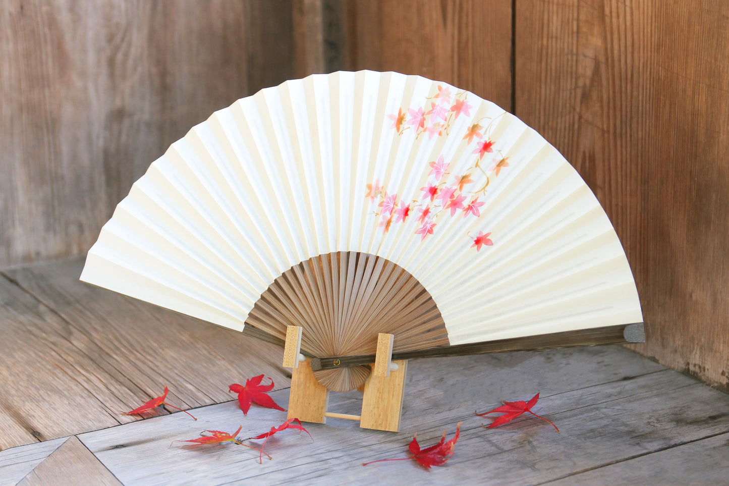 Kyo-sensu (Japanese folding fan) for Women - Asiatic Dayflower - , Made in Kyoto, Japan , Kyoto sensu