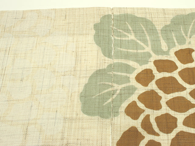 Hand-dyed Linen Noren (Japanese Doorway Curtain) - Chrysanthemum - , Kyoto Noren