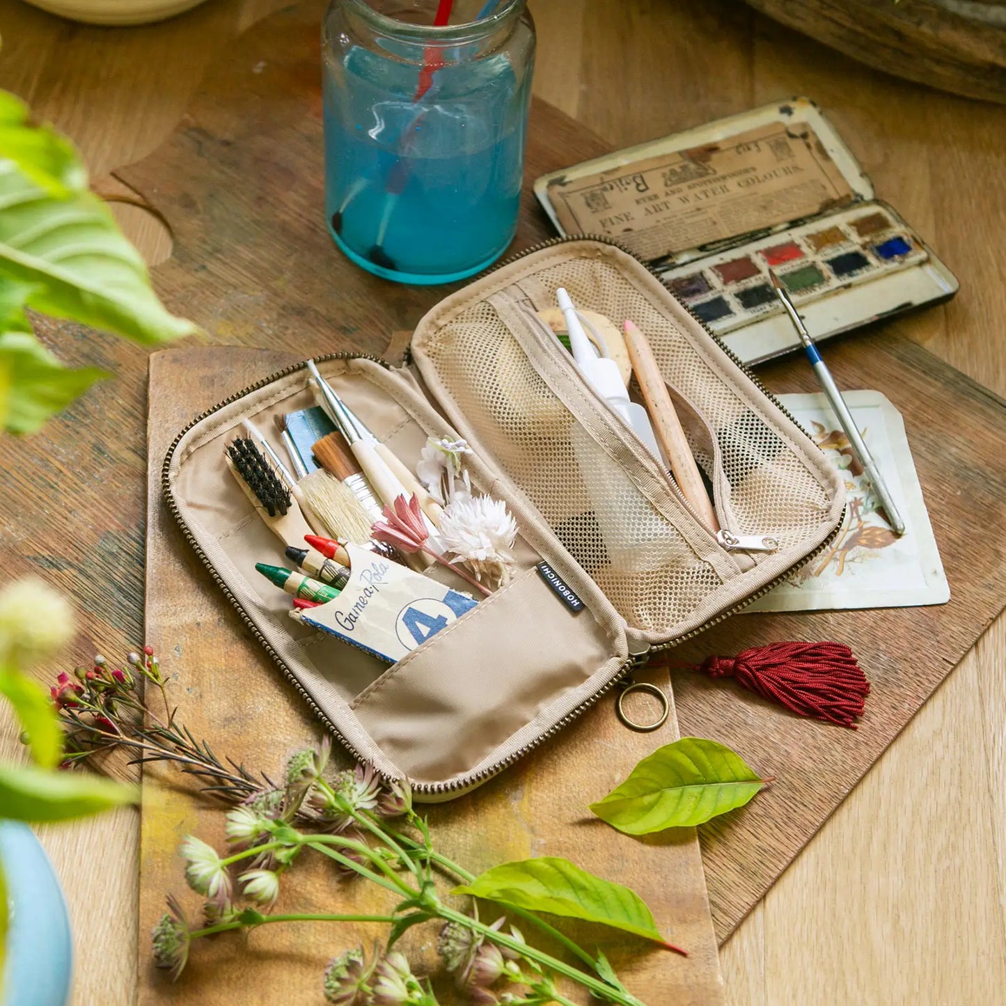 Liberty Fabrics: Decadent Blooms Small Drawer Pouch, Hobonichi Small Drawer Pouch