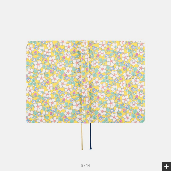 Sale! Hobonichi Techo 2025 Liberty Fabrics: Paysanne Blossom HON / A6 Size / Daily / Jan start / Mon start - English Edition