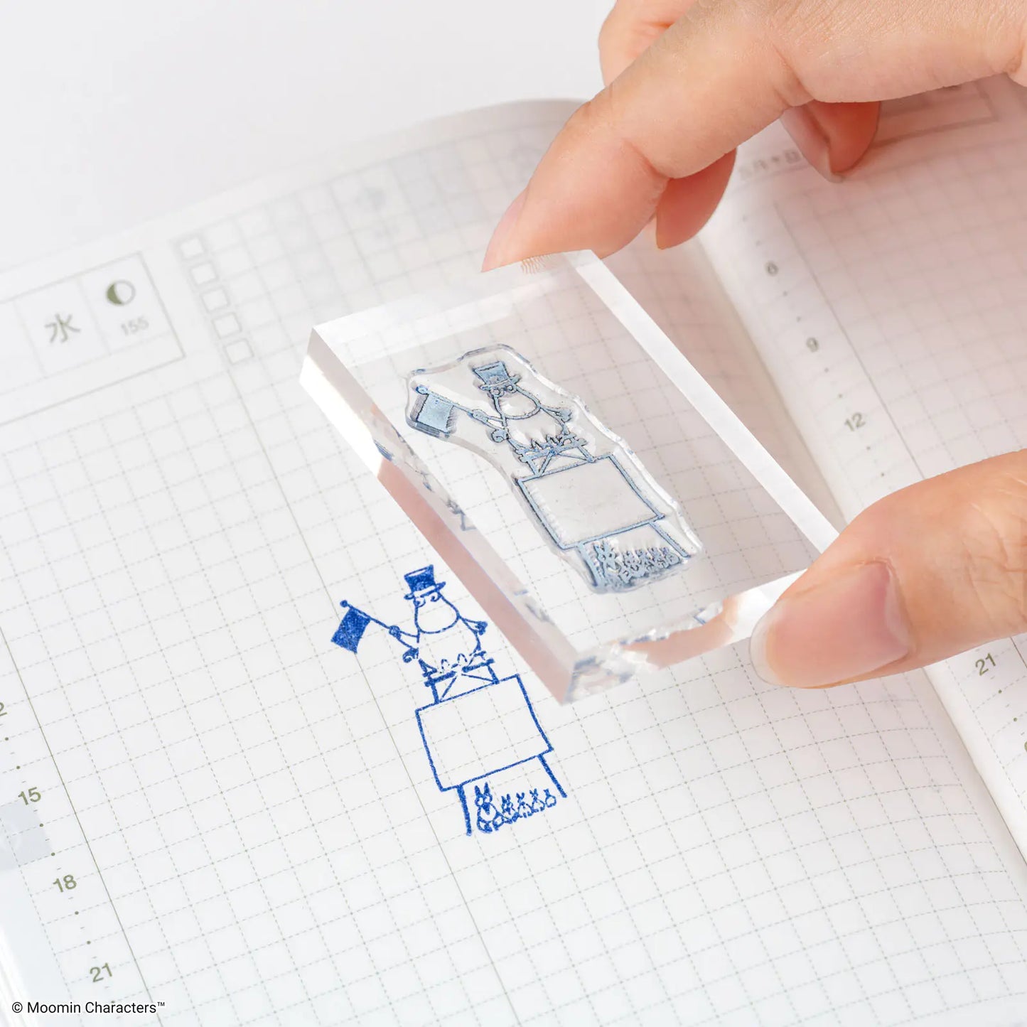 PRE-ORDER Moomin: Clear Stamp - Moomin (Frame) , 2026 Hobonichi Accessories