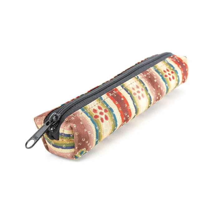 Nishijin-ori Pencil Case - Flowers - , Made in Kyoto, Japan, Japanese traditional craft pen case
