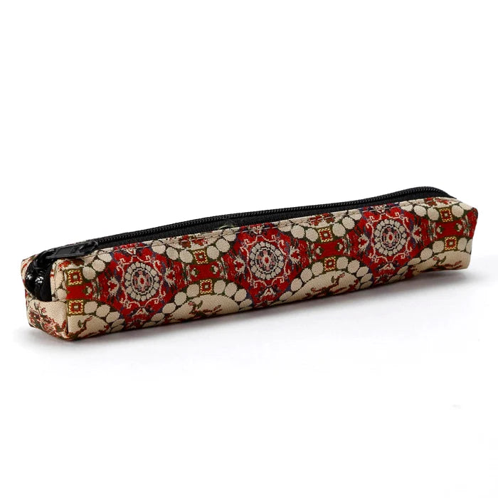 Nishijin-ori Pencil Case - Lion Hunter - , Made in Kyoto, Japan, Japanese traditional craft pen case