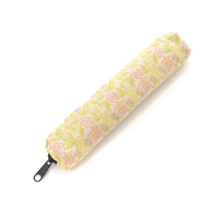 Nishijin-ori Pencil Case - Marrying Mice in the Cut-paper Appearance / White Clay - , Made in Kyoto, Japan, Japanese traditional craft pen case
