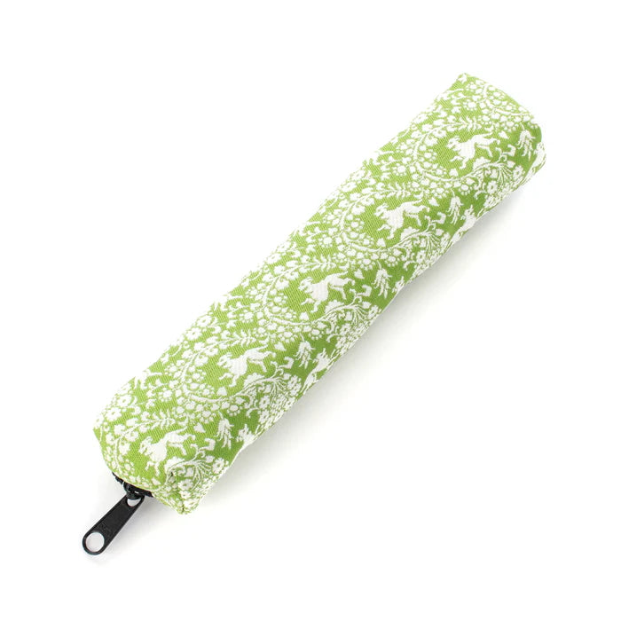 Nishijin-ori Pencil Case - Flower and Dog - , Made in Kyoto, Japan, Japanese traditional craft pen case