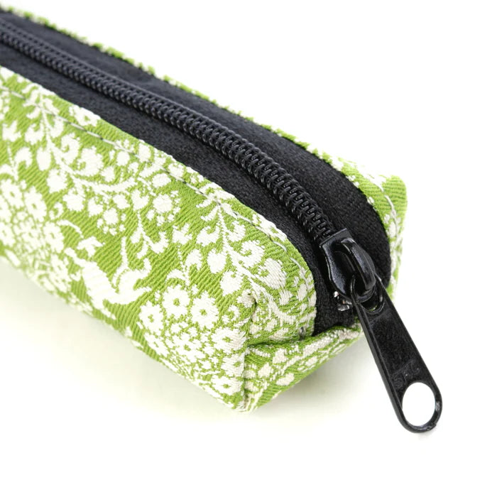 Nishijin-ori Pencil Case - Flower and Dog - , Made in Kyoto, Japan, Japanese traditional craft pen case