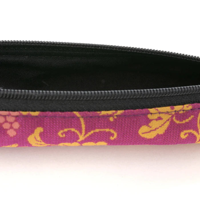 Nishijin-ori Pencil Case - Grapes and Mice Pattern - , Made in Kyoto, Japan, Japanese traditional craft pen case