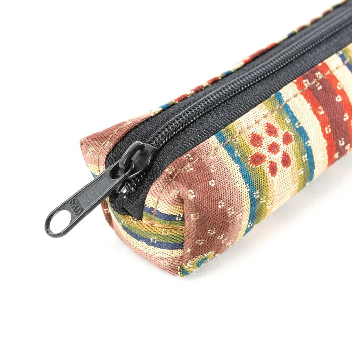 Nishijin-ori Pencil Case - Flowers - , Made in Kyoto, Japan, Japanese traditional craft pen case