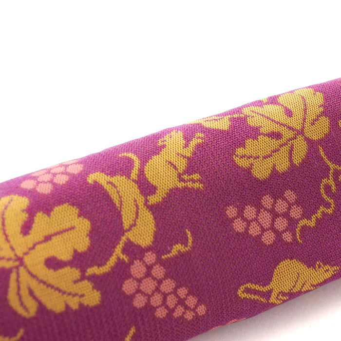 Nishijin-ori Pencil Case - Grapes and Mice Pattern - , Made in Kyoto, Japan, Japanese traditional craft pen case