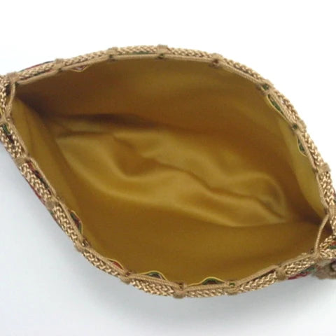 Nishijin-ori Small Drawstring Bag - Stripe Pattern -, Made in Kyoto, Japan, Japanese traditional craft purse