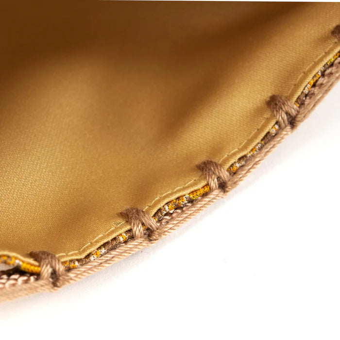 Nishijin-ori Small Drawstring Bag - Cock / Golden Brown -, Made in Kyoto, Japan, Japanese traditional craft purse