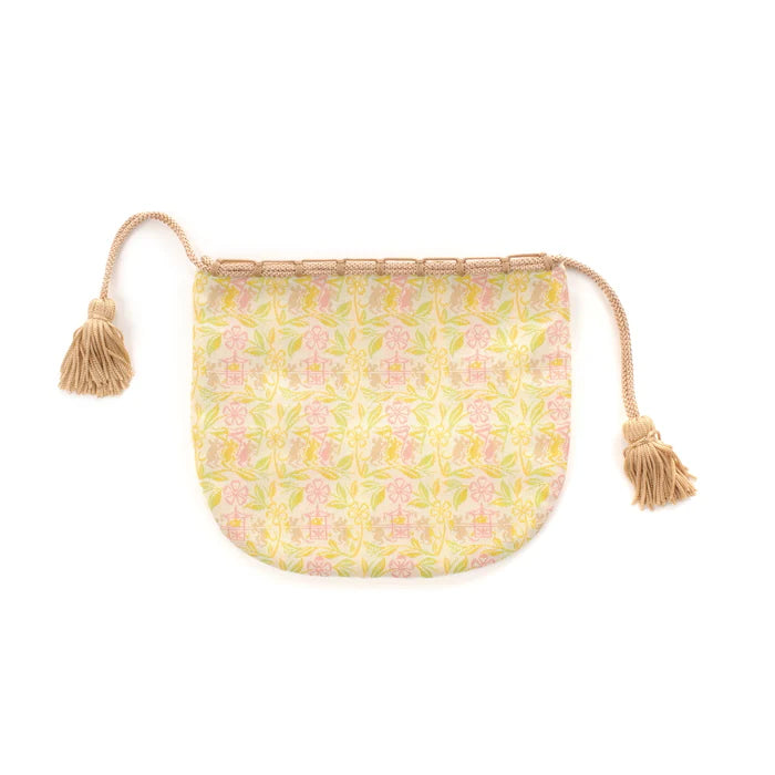 Nishijin-ori Small Drawstring Bag - Mouse -, Made in Kyoto, Japan, Japanese traditional craft purse