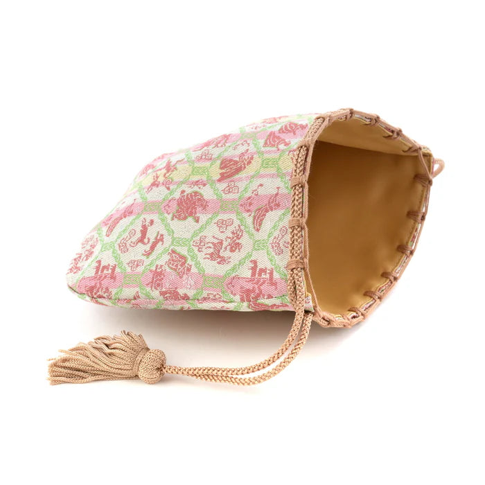 Nishijin-ori Small Drawstring Bag - The birth of Jesus Christ -, Made in Kyoto, Japan, Japanese traditional craft purse
