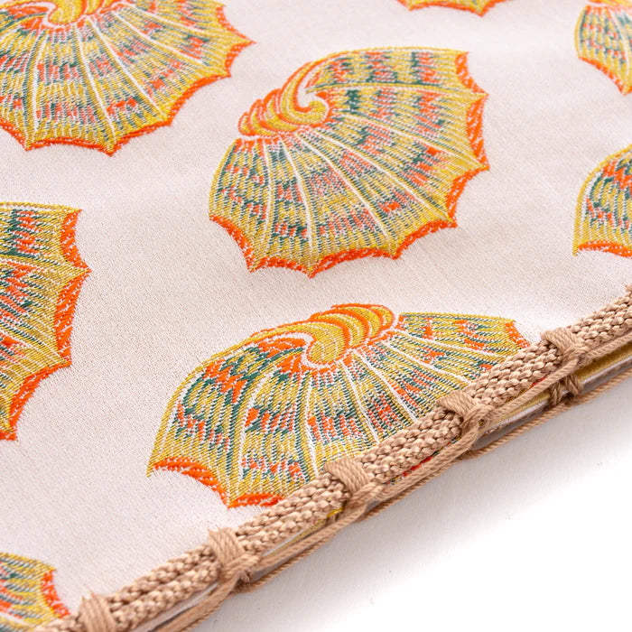 Nishijin-ori Small Drawstring Bag - Shell -, Made in Kyoto, Japan, Japanese traditional craft purse