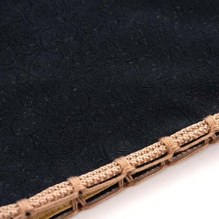 Nishijin-ori Small Drawstring Bag - Grapevine / Black -, Made in Kyoto, Japan, Japanese traditional craft purse