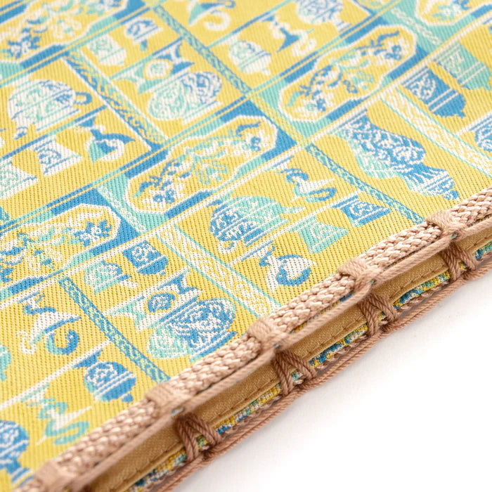 Nishijin-ori Small Drawstring Bag - Snake / Yellow -, Made in Kyoto, Japan, Japanese traditional craft purse
