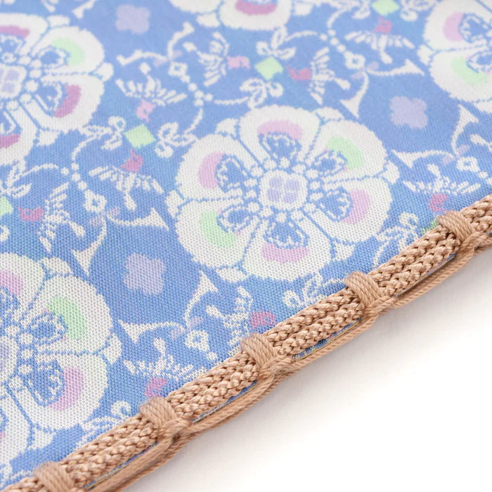 Nishijin-ori Small Drawstring Bag - Flower and Bird / Pale Blue -, Made in Kyoto, Japan, Japanese traditional craft purse