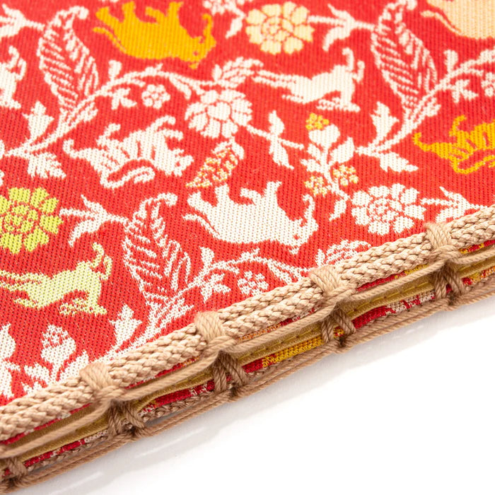Nishijin-ori Small Drawstring Bag - Tiger / Red -, Made in Kyoto, Japan, Japanese traditional craft purse