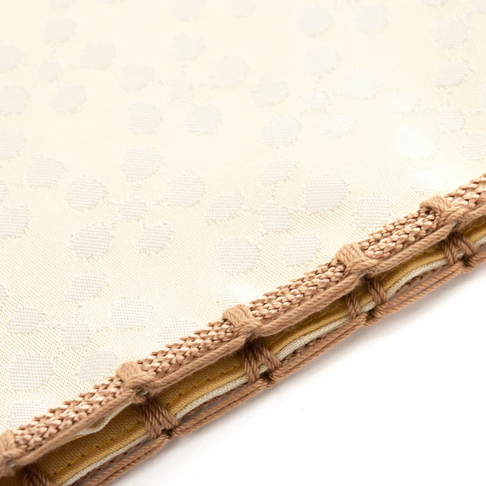 Nishijin-ori Small Drawstring Bag - Plum Blossom / White -, Made in Kyoto, Japan, Japanese traditional craft purse
