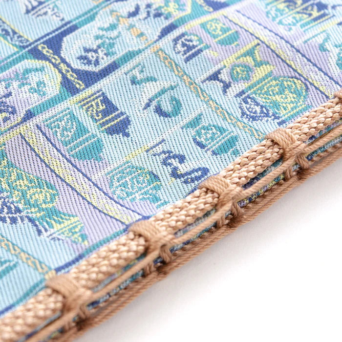 Nishijin-ori Small Drawstring Bag - Snake / Blue -, Made in Kyoto, Japan, Japanese traditional craft purse