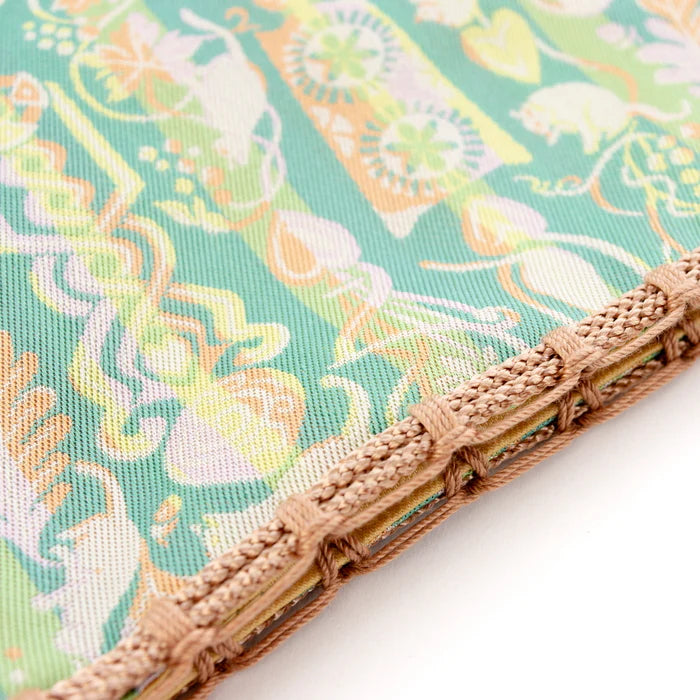 Nishijin-ori Small Drawstring Bag - A CAT IN THE LOVE-SPOON - , Made in Kyoto, Japan, Japanese traditional craft purse