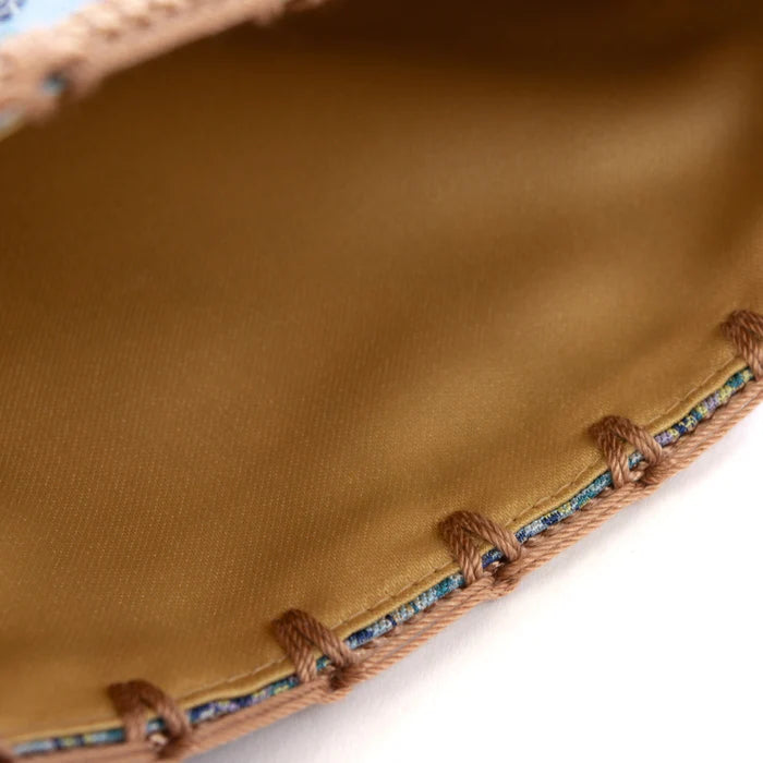 Nishijin-ori Small Drawstring Bag - Snake / Blue -, Made in Kyoto, Japan, Japanese traditional craft purse