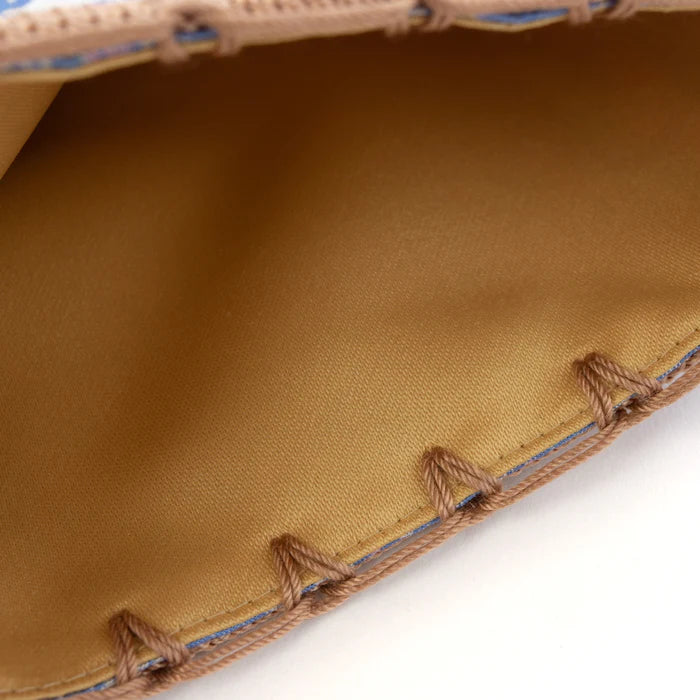 Nishijin-ori Small Drawstring Bag - Flower and Bird / Pale Blue -, Made in Kyoto, Japan, Japanese traditional craft purse