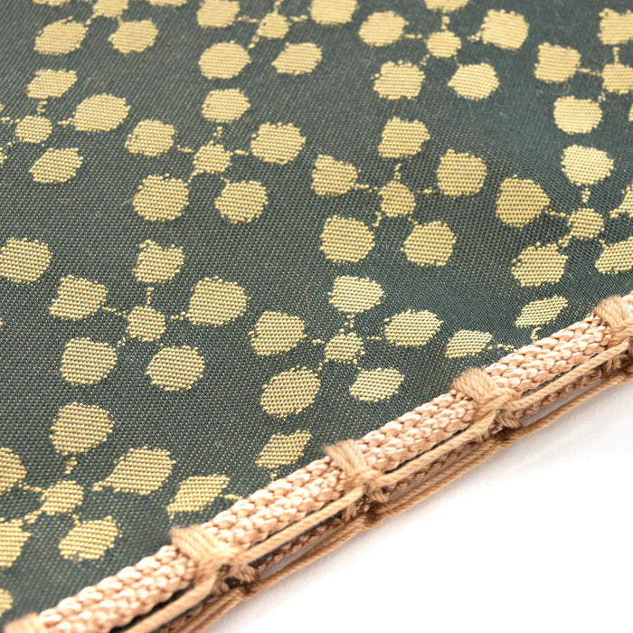 Nishijin-ori Small Drawstring Bag - Plum Blossom / Iron -, Made in Kyoto, Japan, Japanese traditional craft purse