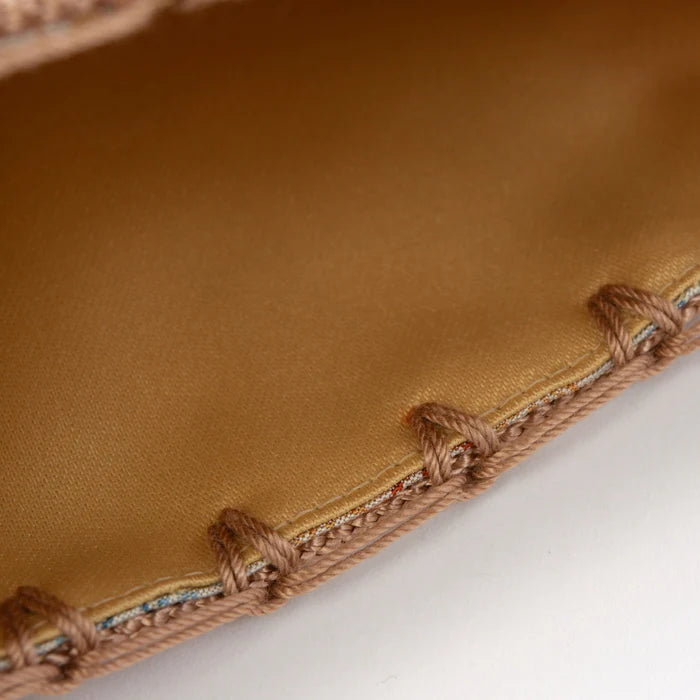 Nishijin-ori Small Drawstring Bag - Grapevine / Brown and Blue -, Made in Kyoto, Japan, Japanese traditional craft purse