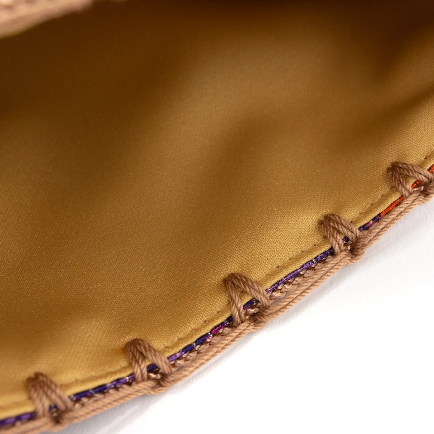 Nishijin-ori Small Drawstring Bag - Awl, hidden Bat and Cat -, Made in Kyoto, Japan, Japanese traditional craft purse